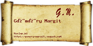 Gömöry Margit névjegykártya